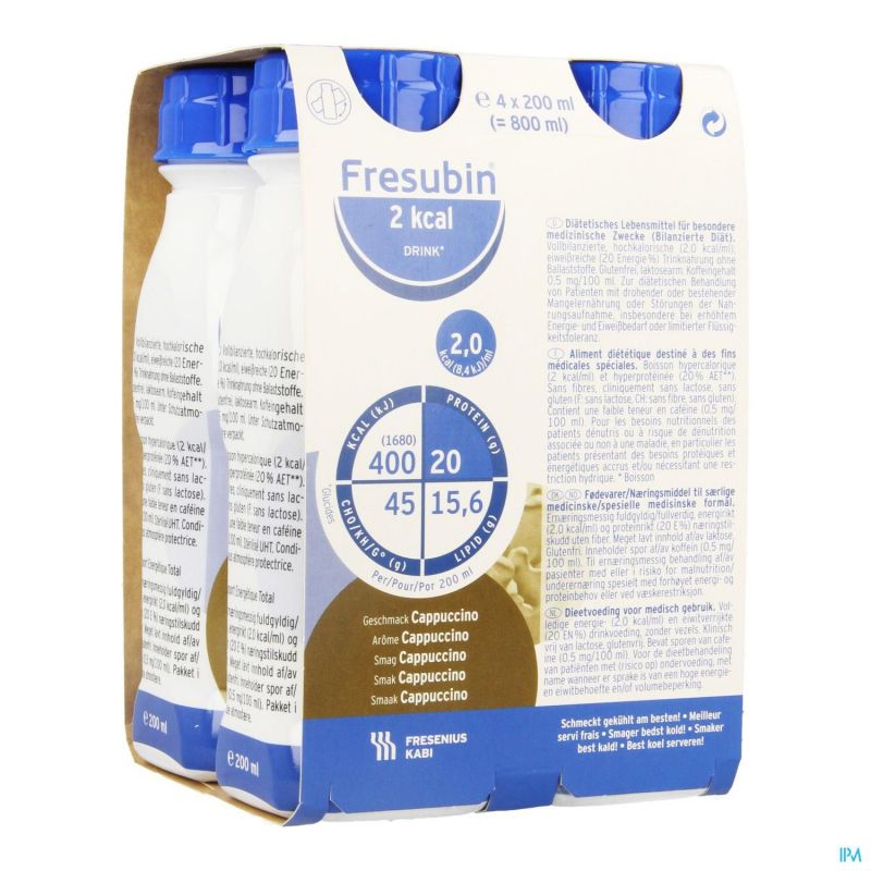 Fresubin 2kcal Drink Cappuccino Easybottle 4x200ml