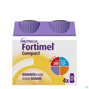 Fortimel Compact Banane Bouteilles 4x125 ml