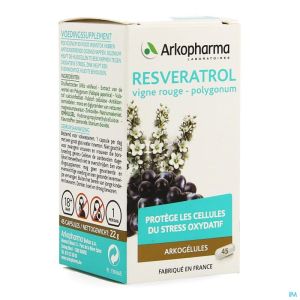 Arkogelules resveratrol    caps  45 rempl.3045283