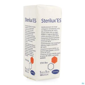 Sterilux Es 5x5cm 8pl.nst. 100 P/s