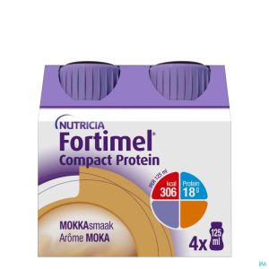 Fortimel Compact Protein Moka Bouteilles 4x125 ml