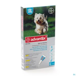 Advantix 100/ 500 Chiens 4<10kg Fl 6x1,0ml