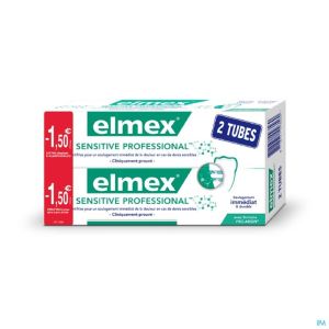 DENTIFRICE ELMEX® SENSITIVE PROFESSIONAL TUBE 2x75ML -1.50€