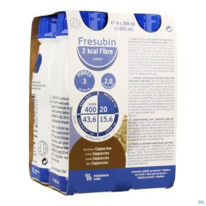 Fresubin 2kcal Fibre Drink Cappuccino Fl 4x200ml