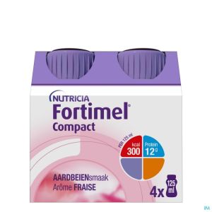 Fortimel Compact Fraise Bouteilles 4x125 ml