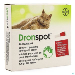 Dronspot 96mg/24mg Spot-on Chat Grand >5-8kg Pip 2