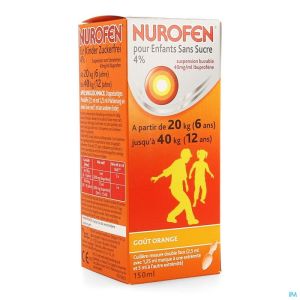 Nurofen Enfant Orange 4% Susp Sans Sucre 150ml