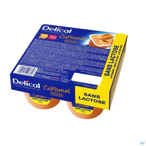 Delical Creme Dessert Hp-hc S/lact.caramel 4x125g