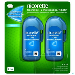 Nicorette Freshmint Comp A Sucer 80x2mg