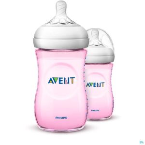 Philips Avent Natural 2.0 Biberon 260ml Rose Duo SCF034/27