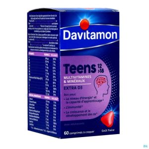 Davitamon Teens Fraise Comp 60