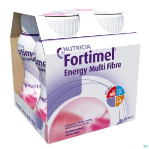 Fortimel Energy Multi Fibre Fraise Bouteilles 4x200ml