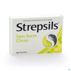Strepsils Sans Sucre Citron Past 36
