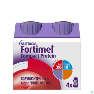 Fortimel Compact Protein Fruits De La Forêt Bouteilles 4x125 ml