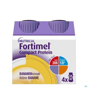 Fortimel Compact Protein Banane Bouteilles 4x125 ml