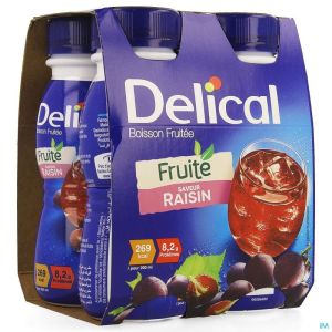 Delical Boisson Fruitee Raisin Nf 4x200ml