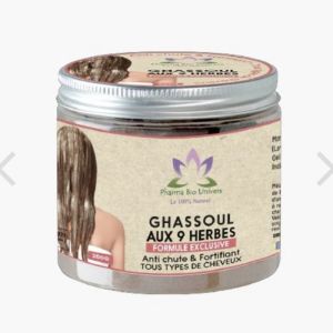 GHASSOUL EN POUDRE 9 HERBES FORMULE EXCLUSIVE ANTICHUTE ET FORTIFIANT