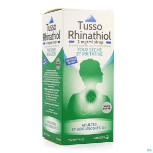 Tusso Rhinathiol 2mg/ml Sirop Ad S/sucre 180ml