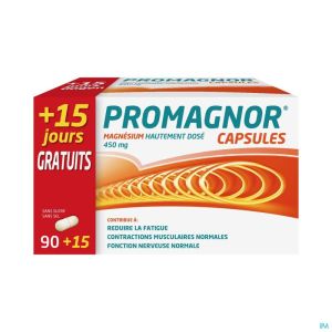 Promagnor: Magnésium Hautement Dosé 450mg (90+15 capsules)