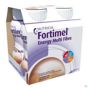 Fortimel Energy Multi Fibre Chocolat Bouteilles 4x200ml