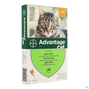 Advantage 40 Chats <4kg 4x0,4ml