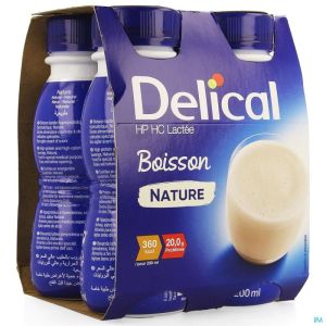 Delical Boisson Lactée Hp-hc Nature 4x200 Ml