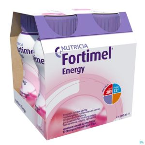 Fortimel Energy Fraise Bouteilles 4x200ml