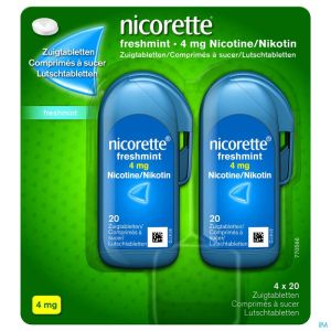 Nicorette Freshmint Comp A Sucer 80x4mg