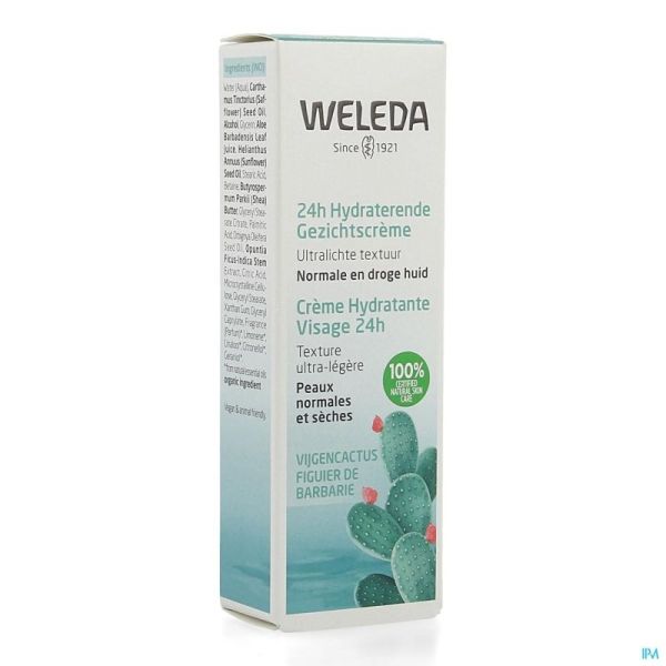 Weleda Creme Hydra Visage 24h Figuier Barb. 30ml