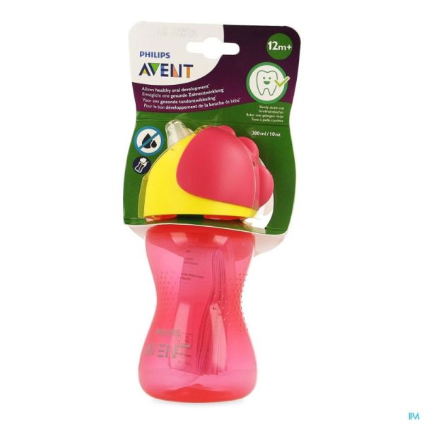 Philips Avent Gobelet Paille Girl Rose 300ml SCF798/02