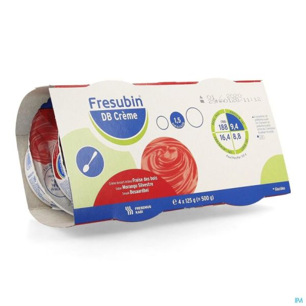 Fresubin Db Creme Fraise De Bois Pot 4x125g