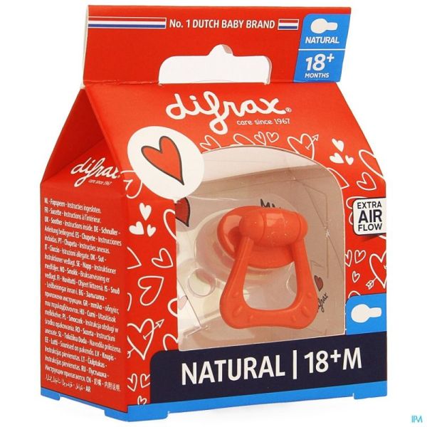 Difrax Sucette Natural +18m I Love