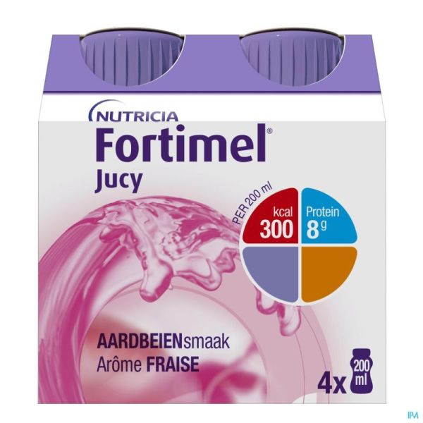 Fortimel Jucy Fraise Bouteilles 4x200ml