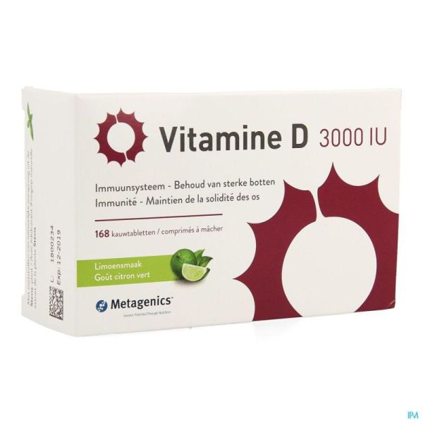 Vitamine D 3000iu Metagenics Comp 168