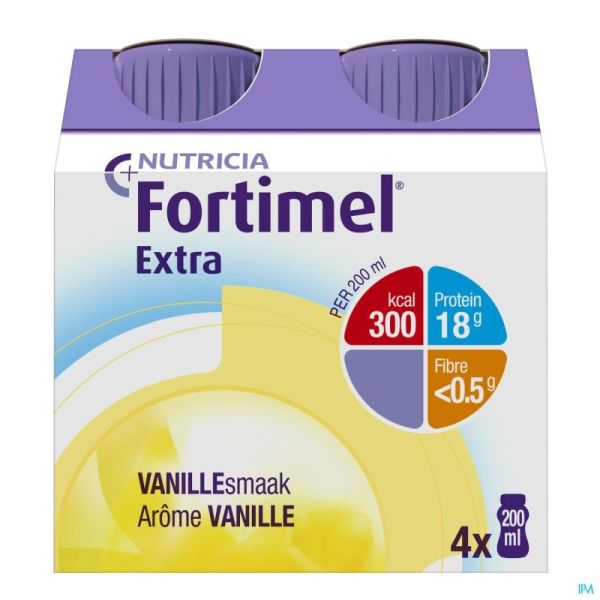 Fortimel Extra Vanille Bouteilles 4x200ml
