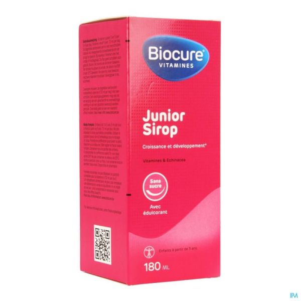 Biocure Junior Sirop Sans Sucre 180ml