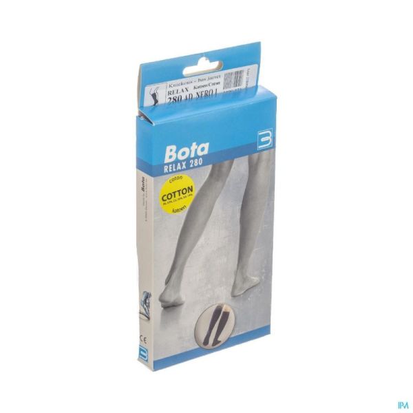 Bota Relax 280 Coton Bas Jarret Noir N1