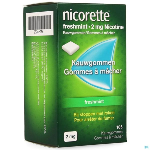 Nicorette Freshmint Gomme Mach 105x2mg