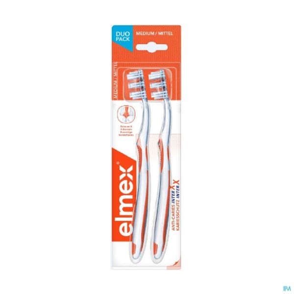 Elmex Brosse Dents Inter-x Medium Duopack