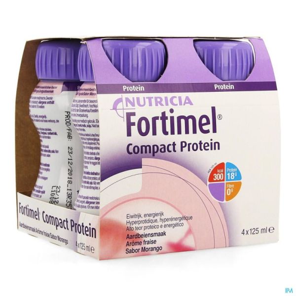 Fortimel Compact Protein Fraise 4x125ml