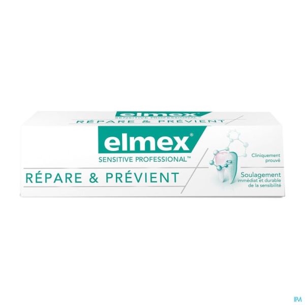 Dentifrice Elmex® Sensitive Professional Répare & Prévient Tube 75ml 