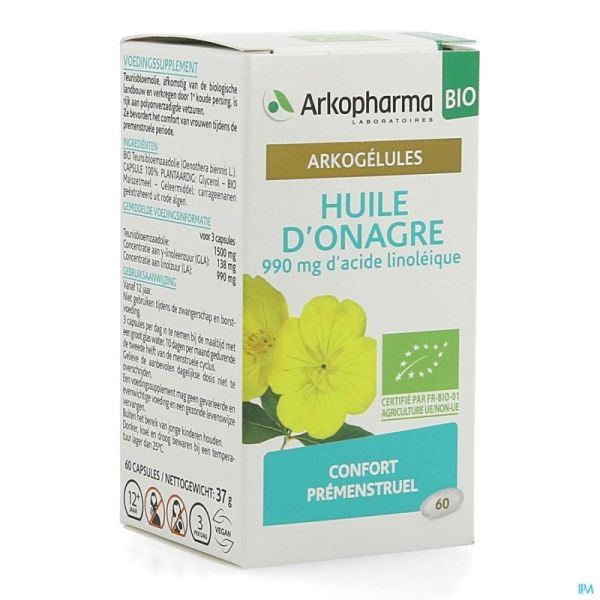 Arkogelules huile onagre bio    caps 60