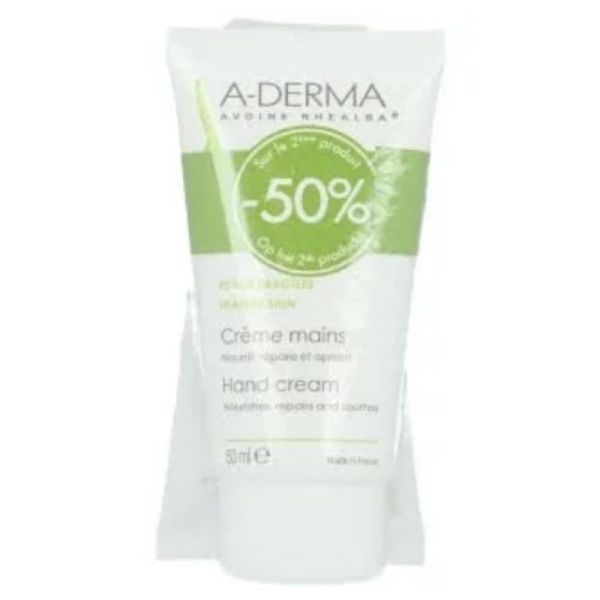 Aderma Promo Indispensables Duo Creme Mains 2x50ml