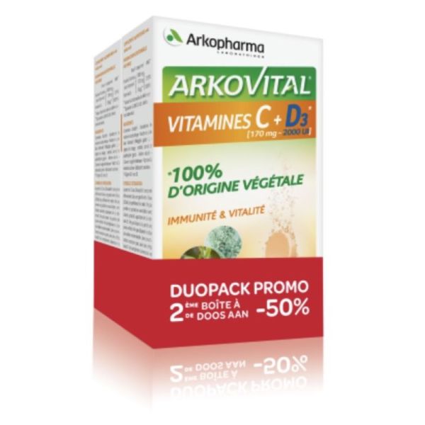 Arkovital Vit C & D3 Effervescents Comp 2x20 Promo