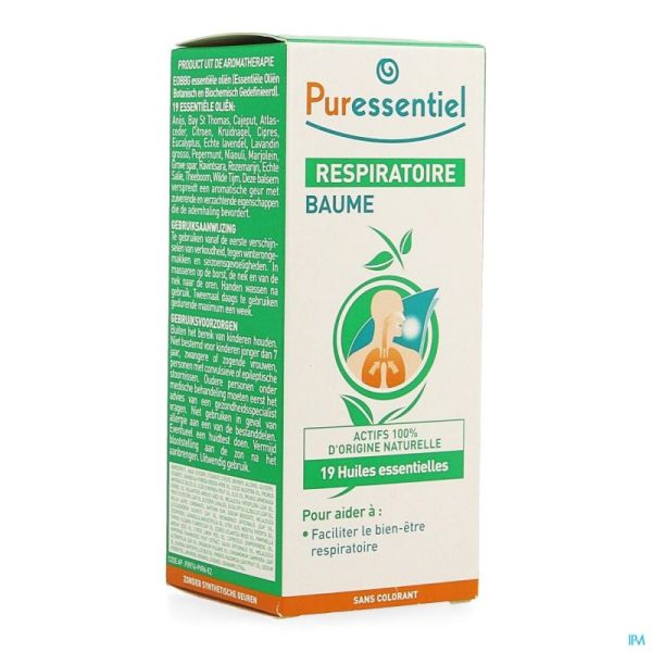 Puressentiel Respiratoire Baume 19 Hle Ess 50ml