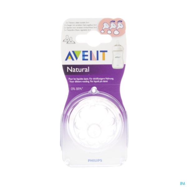 Philips Avent Natural Tetine Medium 3trous 2