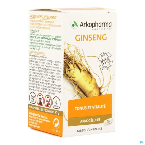 Arkogelules Ginseng Vegetal 45 Cfr 4156915