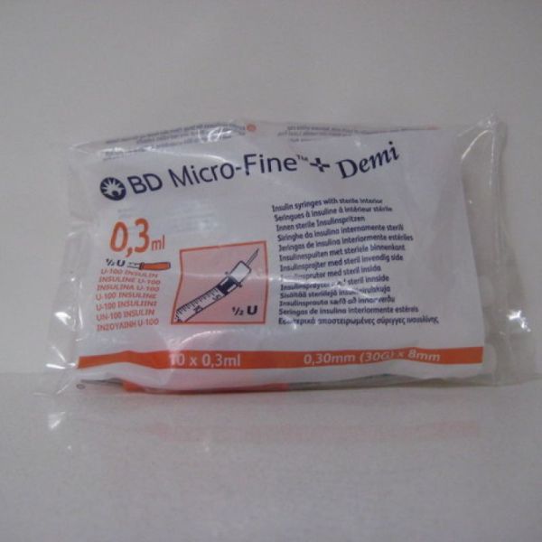 Bd microfine+ ser.ins.demi 0,3ml 30g 8mm 10 324826