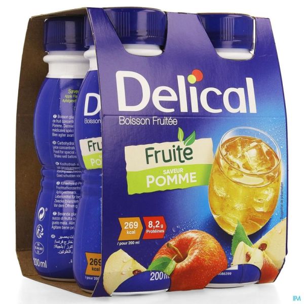 Delical Boisson Fruitée Pomme 4x200ml