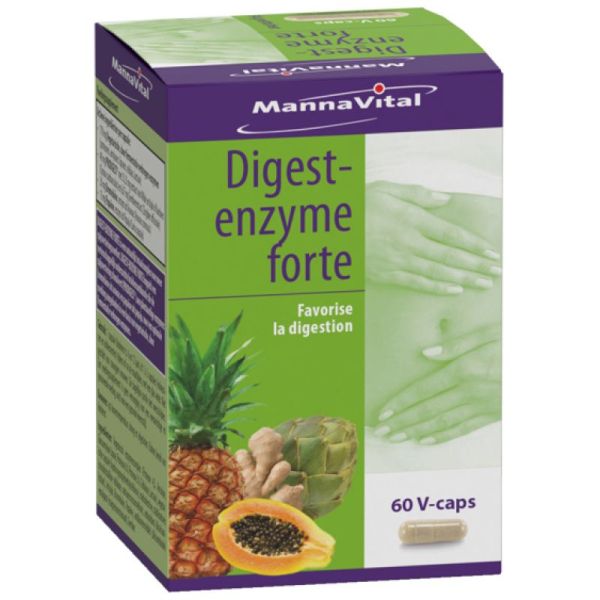 Mannavital digest enzyme forte v-caps 60
